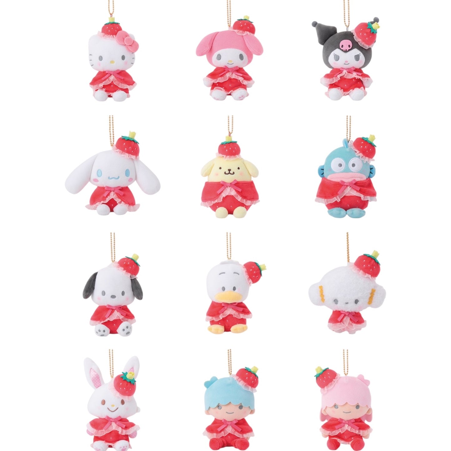 Sanrio | Sanrio Characters Ichigo Shimbun 50th Anniversary Strawberry Crown Mascot