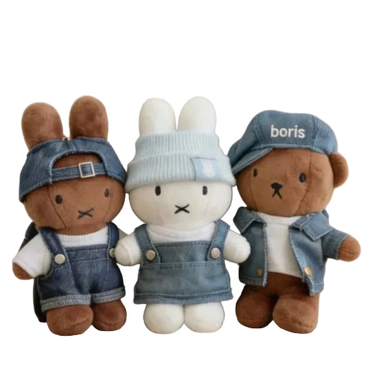 Miffy Korea | Miffy in Seoul Denim Edition Plush Keyring