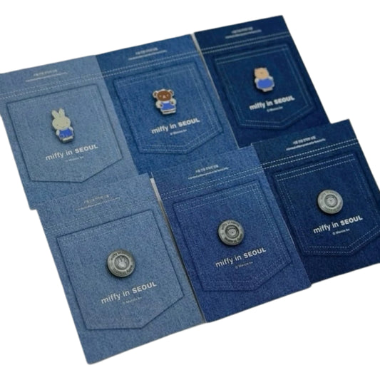 Miffy Korea | Miffy In Seoul Denim Edition Metal Badge