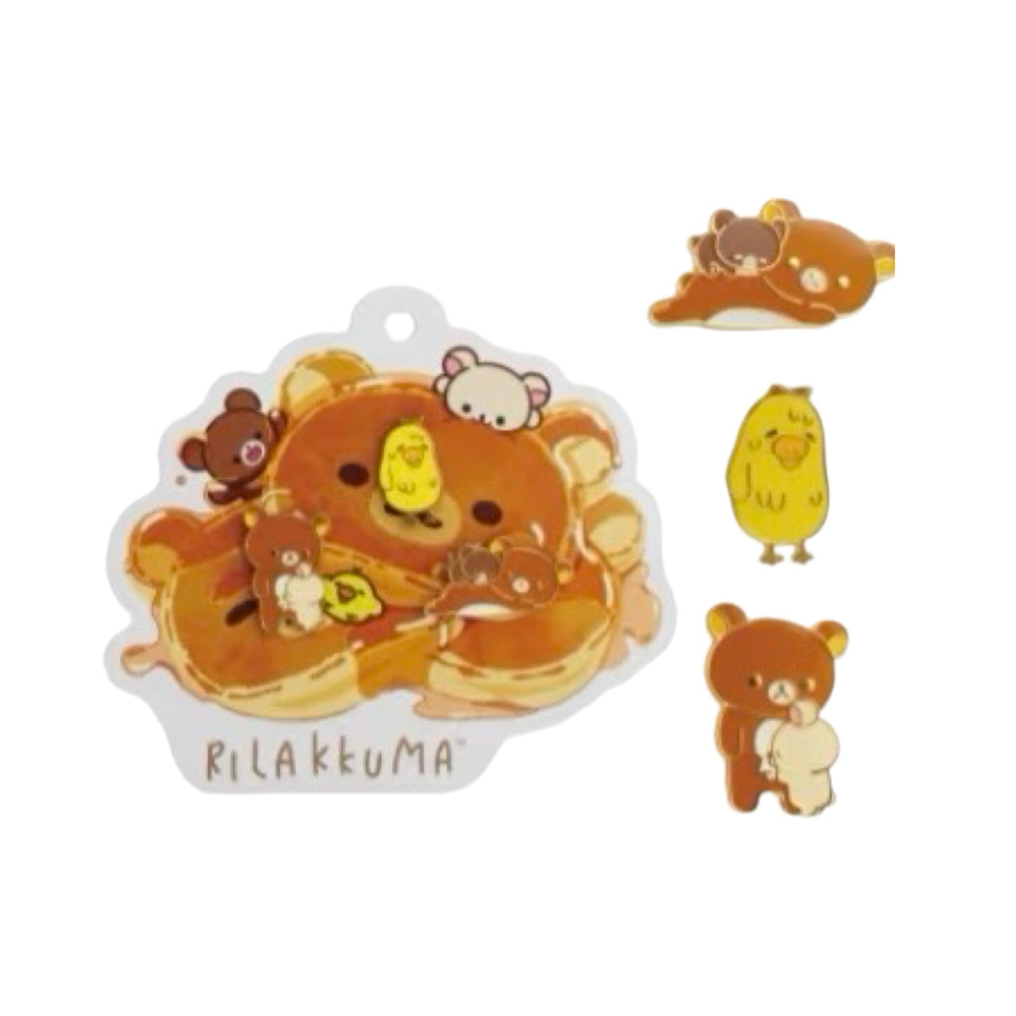 San-X | Rilakkuma Is Always By Your Side 2025 Limited Metal Badge Set