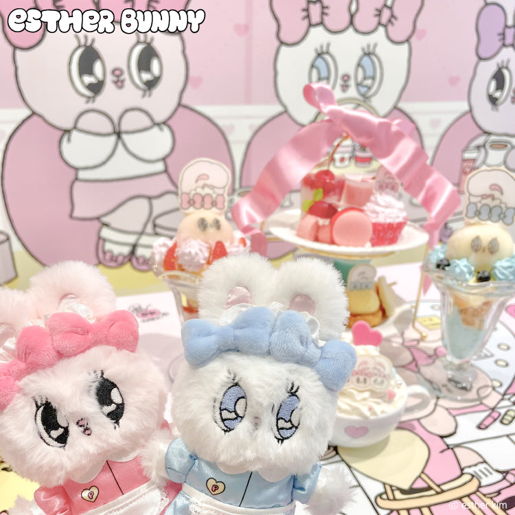 Esther Bunny | Esther Bunny Cafe Waitress Mascot - Ribbon Bunny