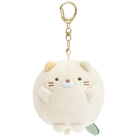 San-X | Sumikko Gurashi Raccoon Round Restaurant Hanging Plush Toy - Cat