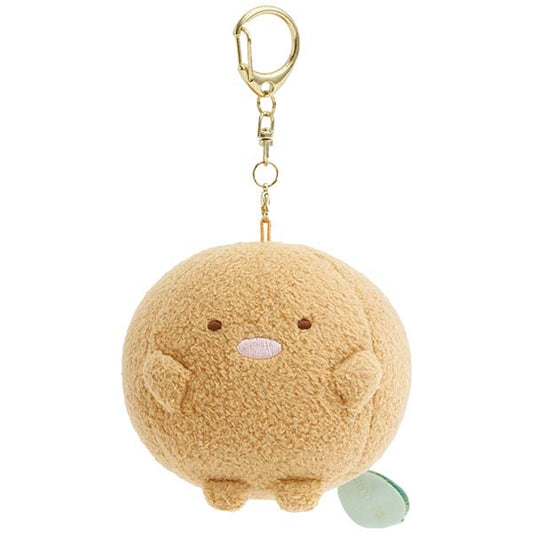San-X | Sumikko Gurashi Raccoon Round Restaurant Hanging Plush Toy - Tonkatsu