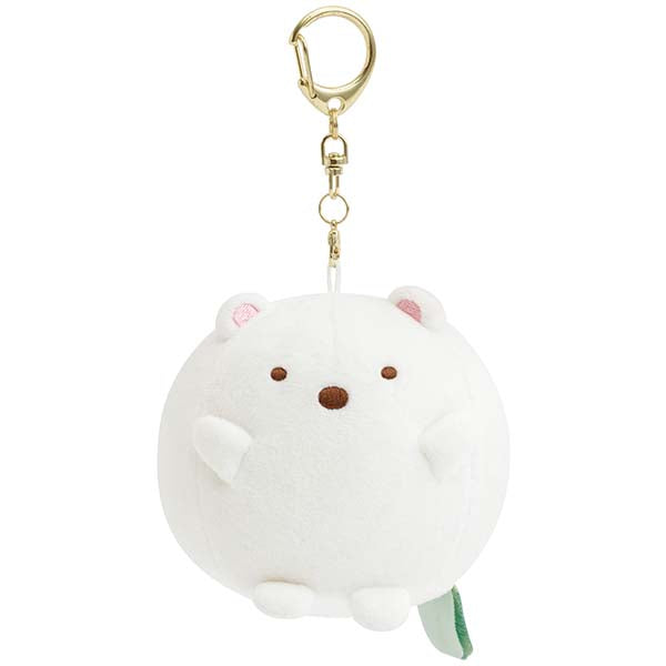 San-X | Sumikko Gurashi Raccoon Round Restaurant Hanging Plush Toy - Polar Bear