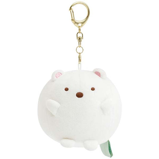 San-X | Sumikko Gurashi Raccoon Round Restaurant Hanging Plush Toy - Polar Bear