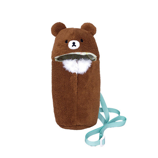 San-X | Rilakkuma Mofumofu Fluffy Bottle Holder - Chairoikoguma