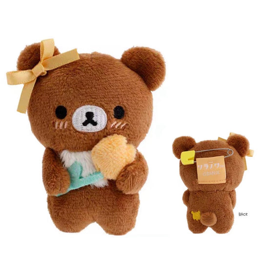 San-X | Rilakkuma Chairoikoguma Tulip Plush Badge