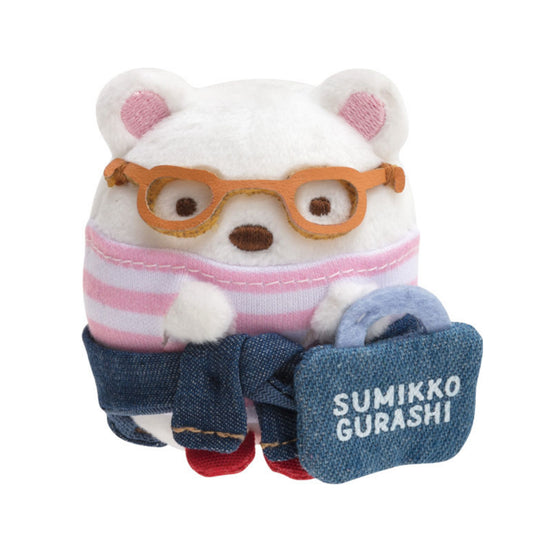 San-X | Sumikko Gurashi Denim Factory Hand-held Tenori Plush Toy - Polar Bear