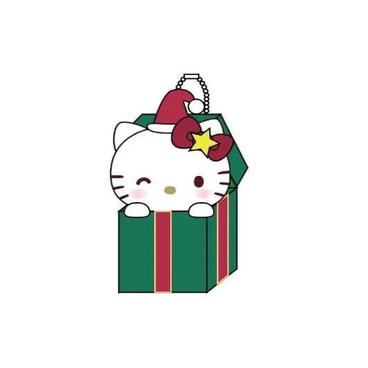 Sanrio Avail | Christmas Collection 2024 | Hello Kitty Gift Box Mascot Holder