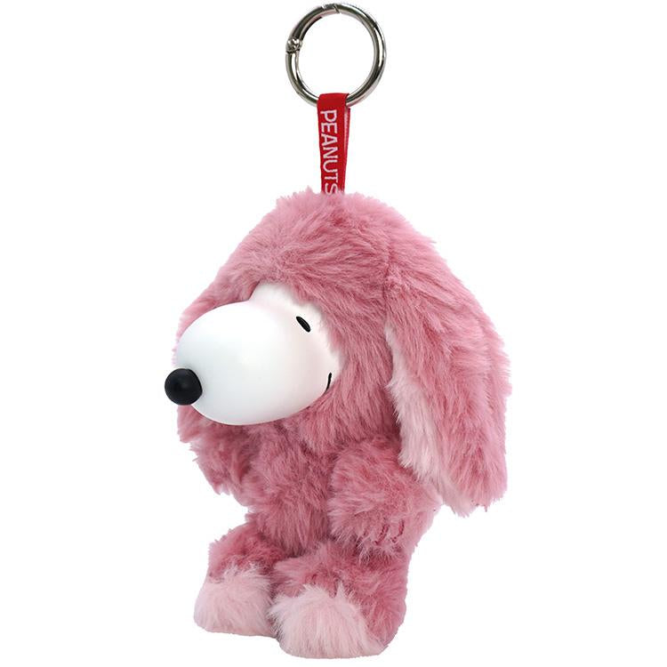 PEANUTS |  Snoopy Fluffy Bunny Fine Face Mascot - Pink
