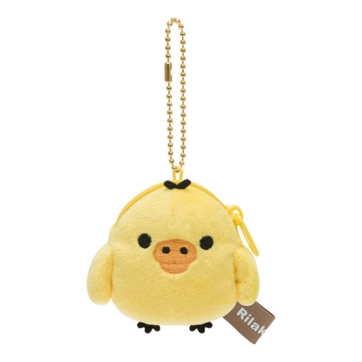 San-X | Rilakkuma Mini Mini Face-Shaped Coin Case Hanging Mascot - Kiiroitori CK69203