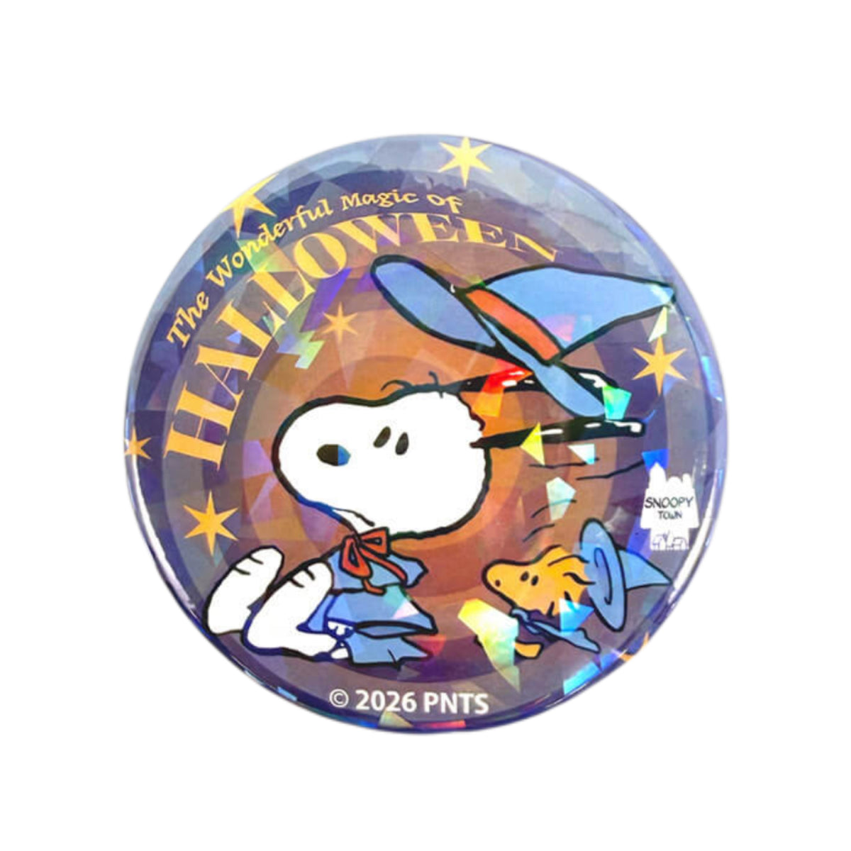 PEANUTS | Snoopy Town Magical Halloween Hologram Can Badge - Snoopy