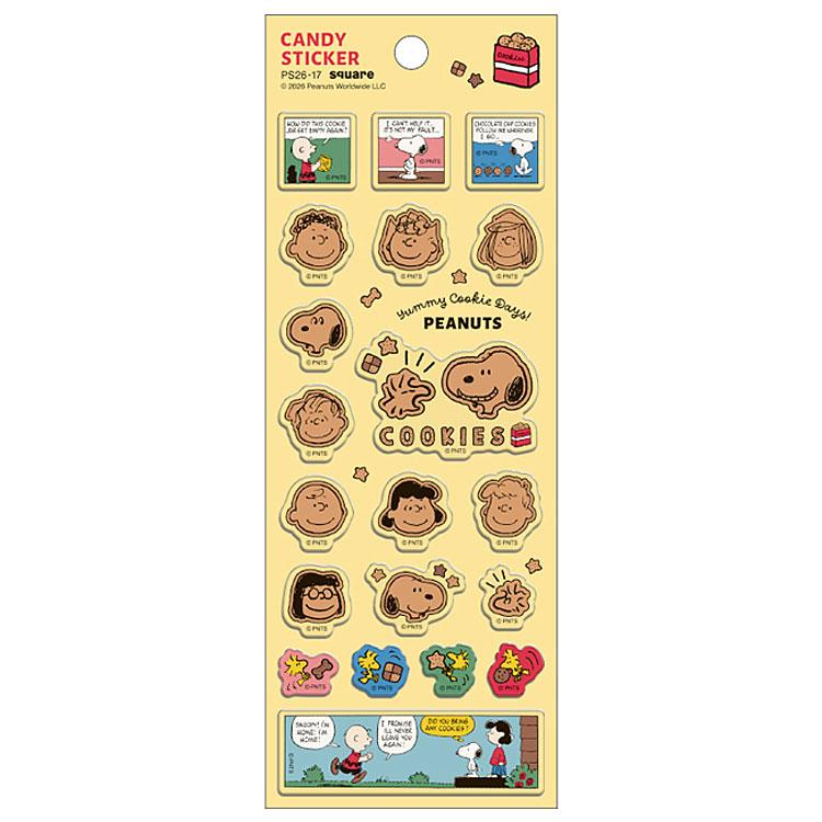 PEANUTS | Snoopy Yummy Cookie Day! Candy Sticker - Yellow
