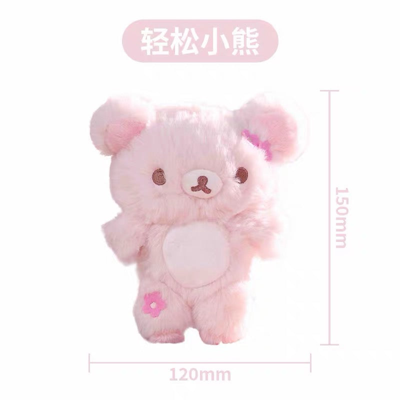San-X | Rilakkuma Cherry Blossom Series Fluffy Hanging Plush Toy - Rilakkuama