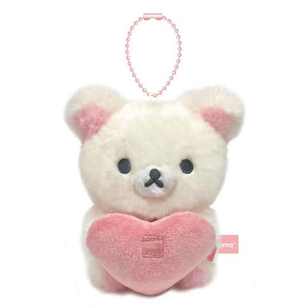 San-X | Rilakkuma Can Badge Hug Hanging Plush Toy - Korilakkuma