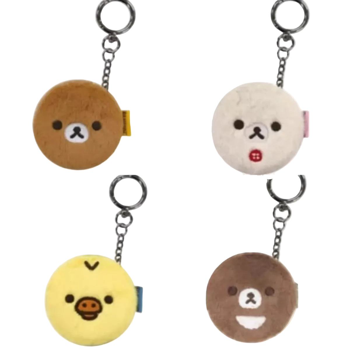 San-X | Rilakkuma Fluffy Double Compact Mirror Keychain