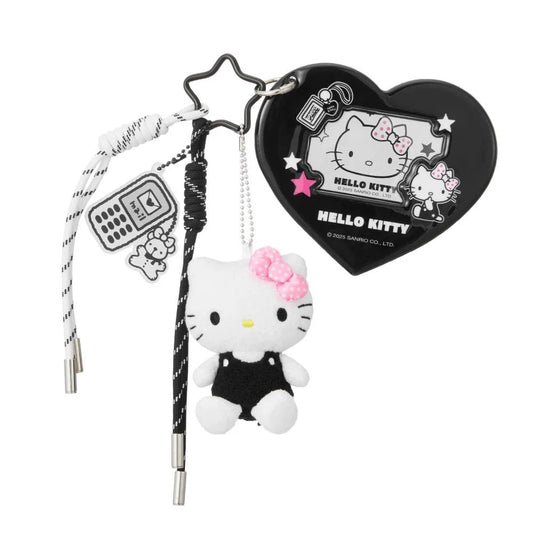Miniso x Sanrio | Hello Kitty Black & White Mascot with Star Carabiner & Card Holder