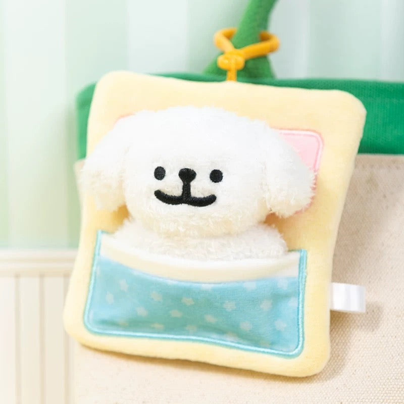 Maltese CHN | Maltese Line Puppy Sleeping Bag Plush Pendant - Little Golden Puppy