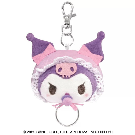 Sanrio | Sanrio Characters Baby Version Mascot Keychain With Reel - Kuromi