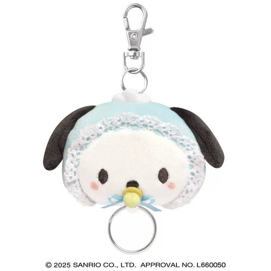 Sanrio | Sanrio Characters Baby Version Mascot Keychain With Reel - Pochacco