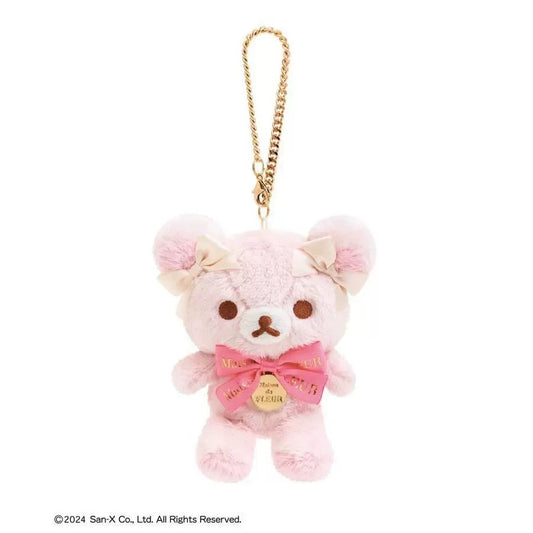 San-X | Rilakkuma Store Exclusive - Maison de FLEUR x Korilakkuma Collaboration Plush Keychain Pink
