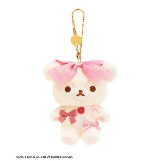 San-X | Rilakkuma Store Exclusive - Maison de FLEUR x Korilakkuma Collaboration Plush Keychain Ivory