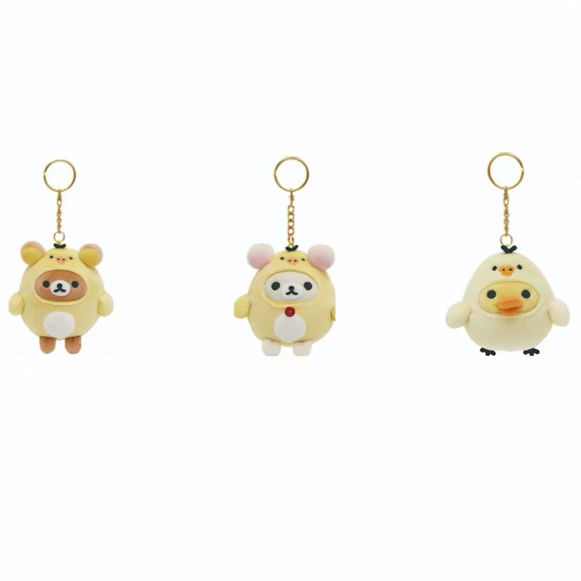 San-X | Rilakkuma Kiiroitori Outfit Plush Keychain