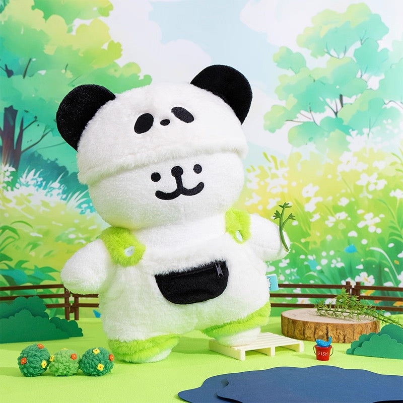 Maltese CHN | Maltese Line Puppy MilkTea Plush Pendant - Little Golden Puppy Panda