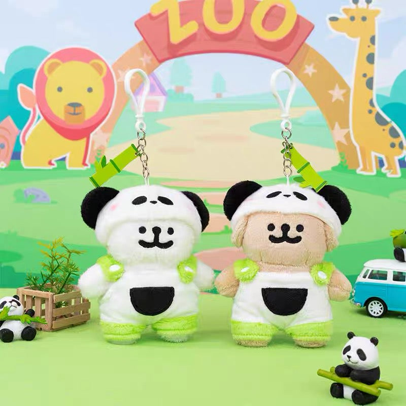 Maltese CHN | Maltese Line Puppy MilkTea Plush Pendant - Little Golden Puppy Panda