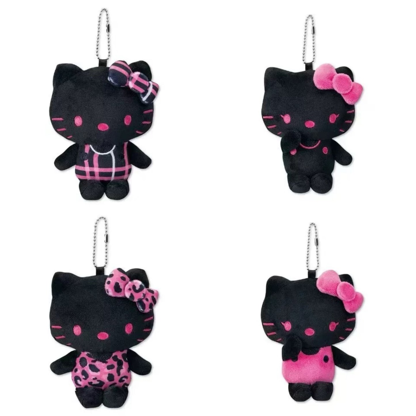 Sanrio Avail | Hello Kitty All Black & Pink Mascot Holder Charm