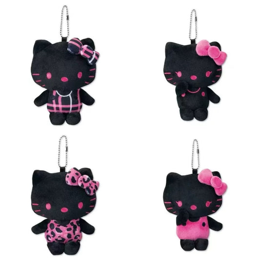 Sanrio Avail | Hello Kitty All Black & Pink Mascot Holder Charm