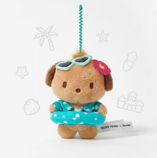 OLIVE YOUNG x Sanrio | Sanrio Characters Love Summer Tanned Mascot  - Pochacco