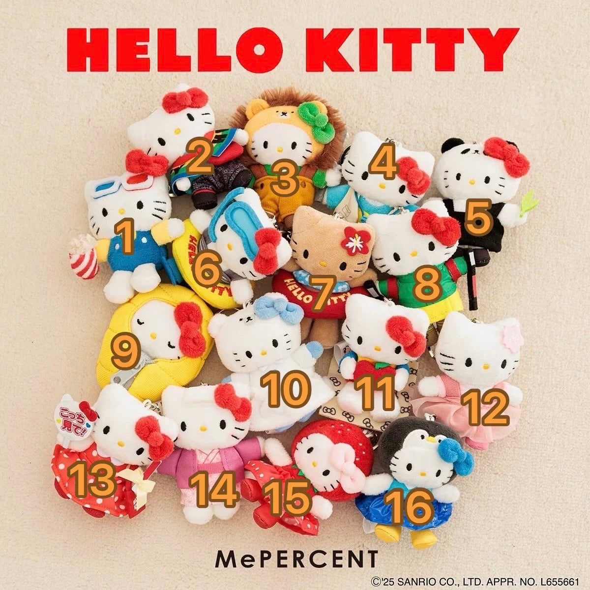 Sanrio | me% Hello Kitty Plush Keychain 15 Types Ver.4