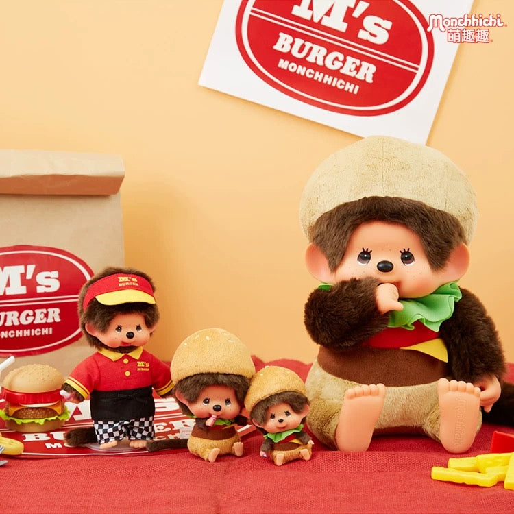 Monchhichi Global | Monchhichi M's BURGER Monchhichi Large Face SS Keychain
