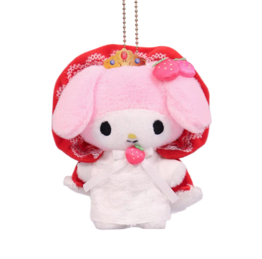 Sanrio | Sanrio Characters Ichigo Shimbun 25th Commemorative Princess Tezain's Revival Mascot | Strawberry Princess Plush Mascot - My Melody