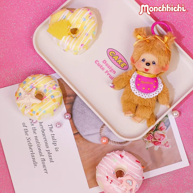 Monchhichi Global | Monchhichi Twin Tail Gold Plush Doll Charm - Girl