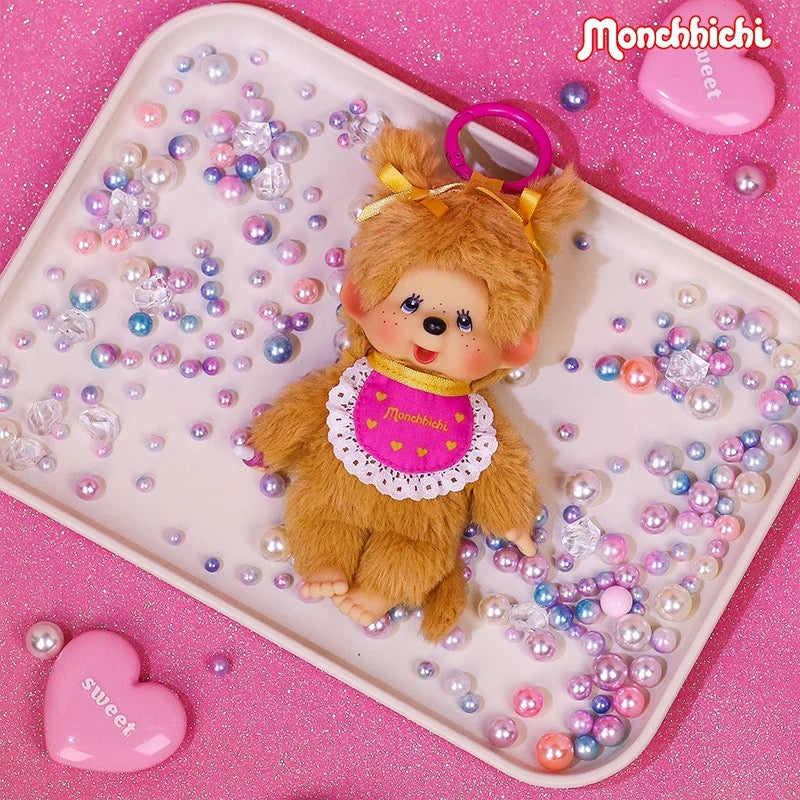 Monchhichi Global | Monchhichi Twin Tail Gold Plush Doll Charm - Girl