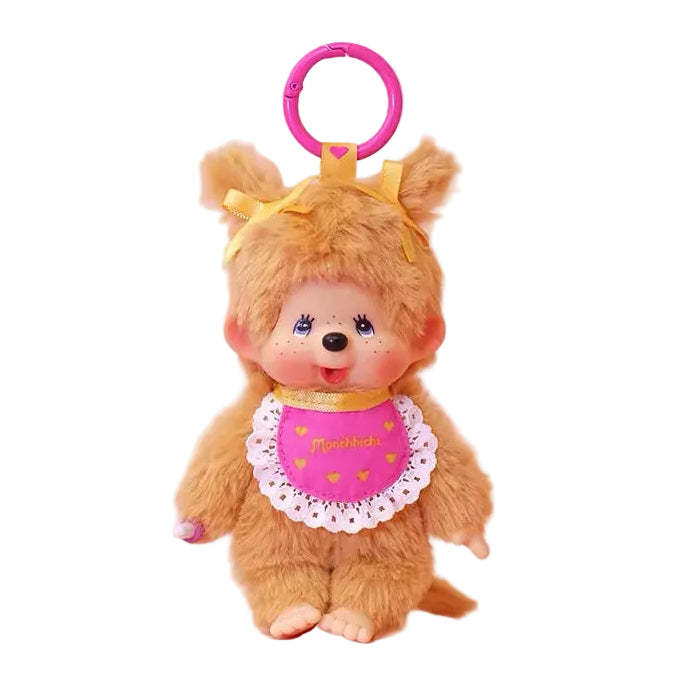 Monchhichi Global | Monchhichi Twin Tail Gold Plush Doll Charm - Girl
