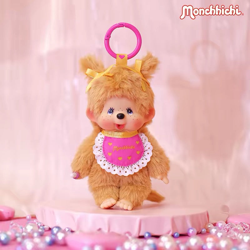 Monchhichi Global | Monchhichi Twin Tail Gold Plush Doll Charm - Girl