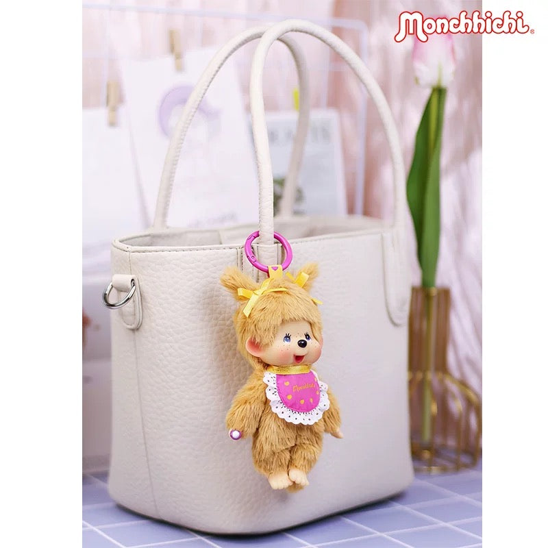 Monchhichi Global | Monchhichi Twin Tail Gold Plush Doll Charm - Girl