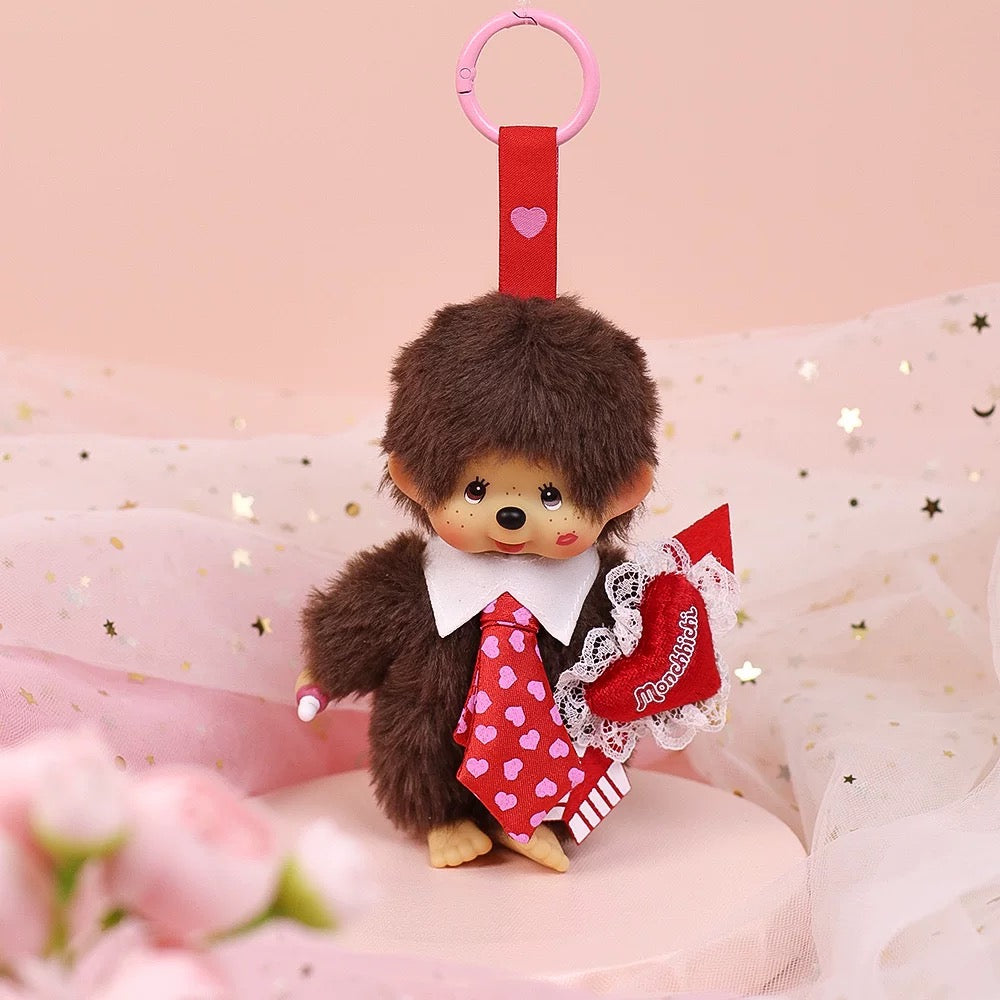 Monchhichi Global | Monchhichi Sweet Heart Plush Doll Charm - Boy