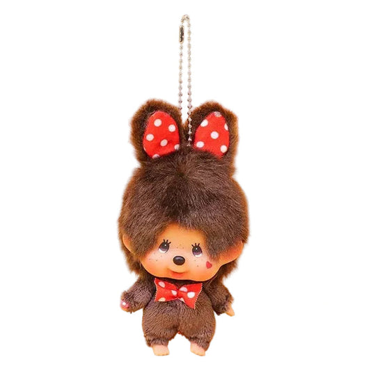 Monchhichi Global | Monchhichi Bunny Red Dot Big Face SS Keychain