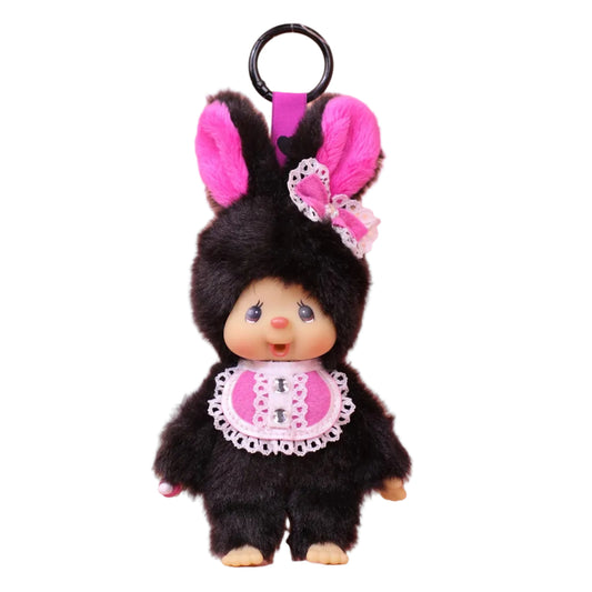 Monchhichi Global | Monchhichi Lace Black with Bib Plush Doll Charm - Chimutan