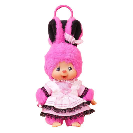 Monchhichi Global | Monchhichi Lace Hot Pink with Dress Plush Doll Charm - Chimutan
