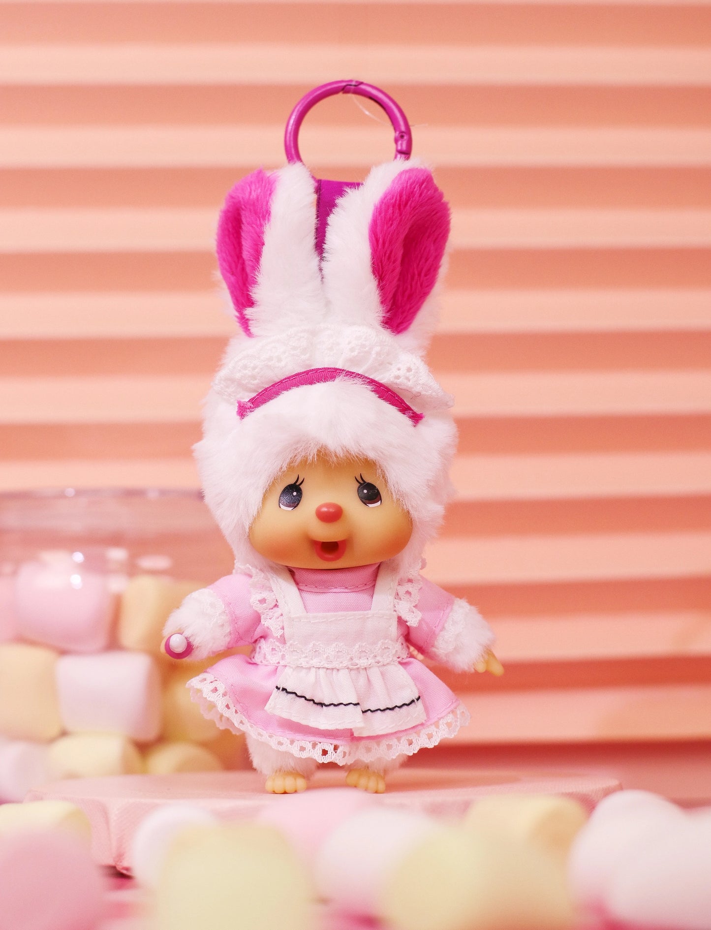 Monchhichi Global | Monchhichi Lace Black with Bib Plush Doll Charm - Chimutan