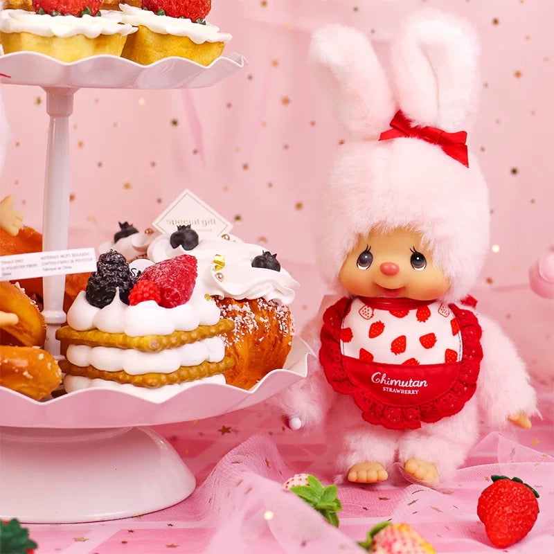 Monchhichi Global | Monchhichi Chimutan Strawberry Mascot Keychain