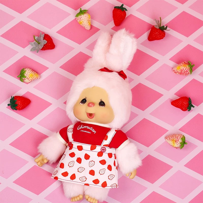 Monchhichi Global | Monchhichi Chimutan Strawberry Mascot Keychain