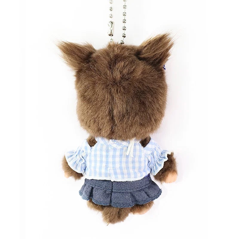 Monchhichi Global | Bebichhichi Checker Pink Mascot Keychain - Boy