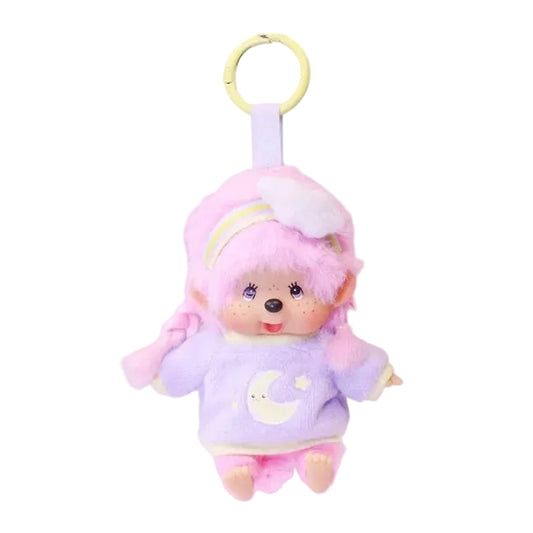 Monchhichi Global | Monchhichi Cotton Candy Mascot Keychain - Girl