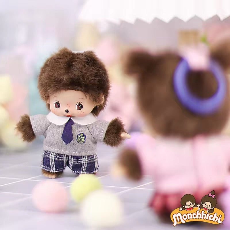 Monchhichi Global | Bebichhichi Checker Pants Mascot Keychain SS - Boy